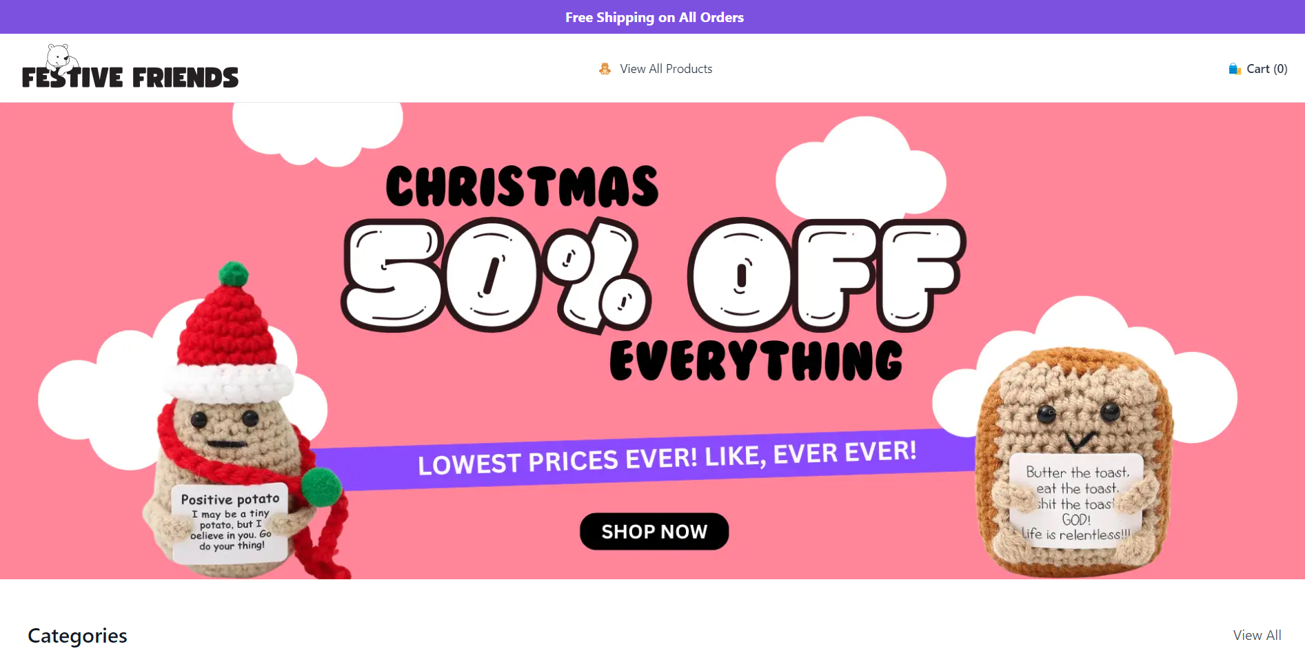 Festive Friends Website